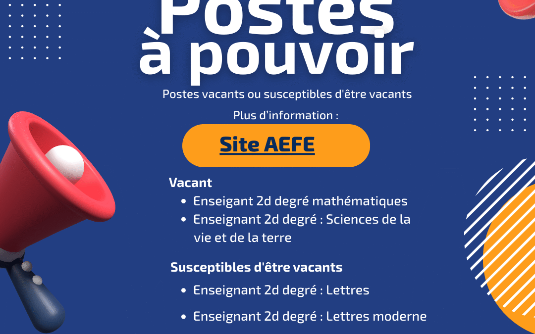 OFFRE DE POSTES DE DETACHES SUR MISSION D’ENSEIGNEMENT